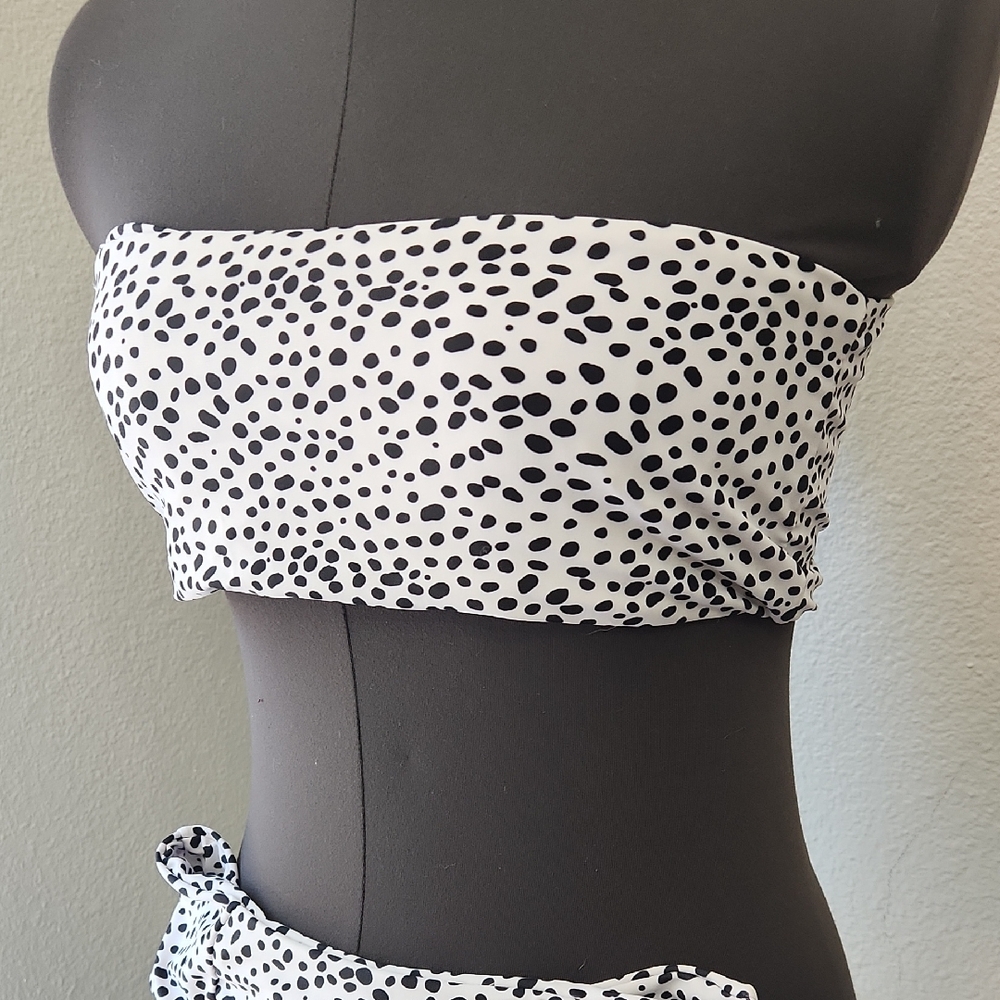 Polka Dot Bandeau Bikini